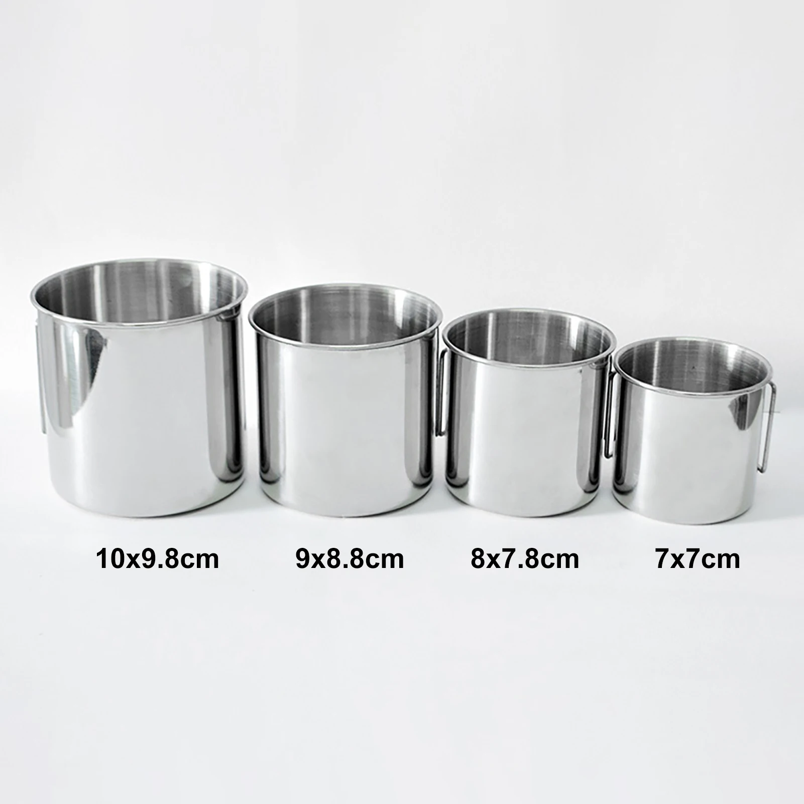 

4Pcs/Set Stainless Steel Stackable Drinking Water Cups Mugs for Outdoor Camping