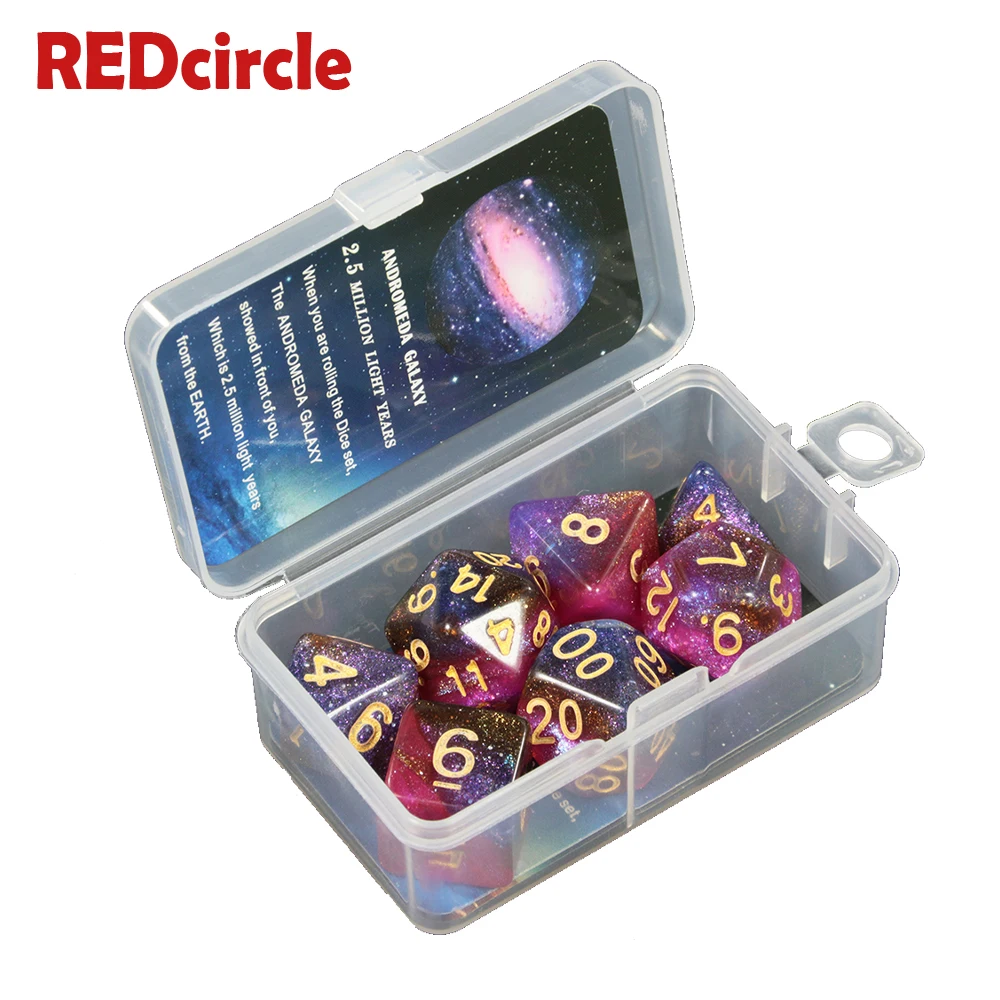 Совершенно новая забавная Вечеринка Вселенная Галактика кости 7 шт DnD RPG игры