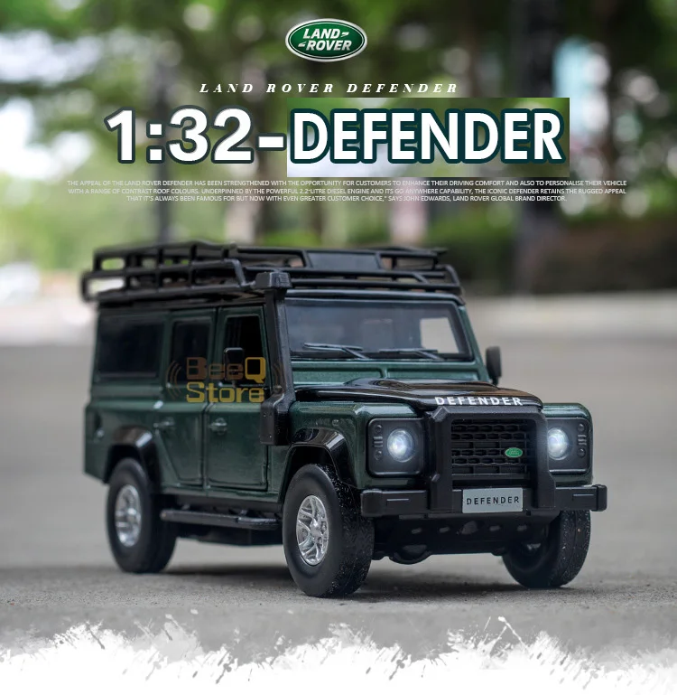 1/32 игрушечный автомобиль 1/36 LandRover Defender 1:32 из сплава внедорожник 1:36 литой