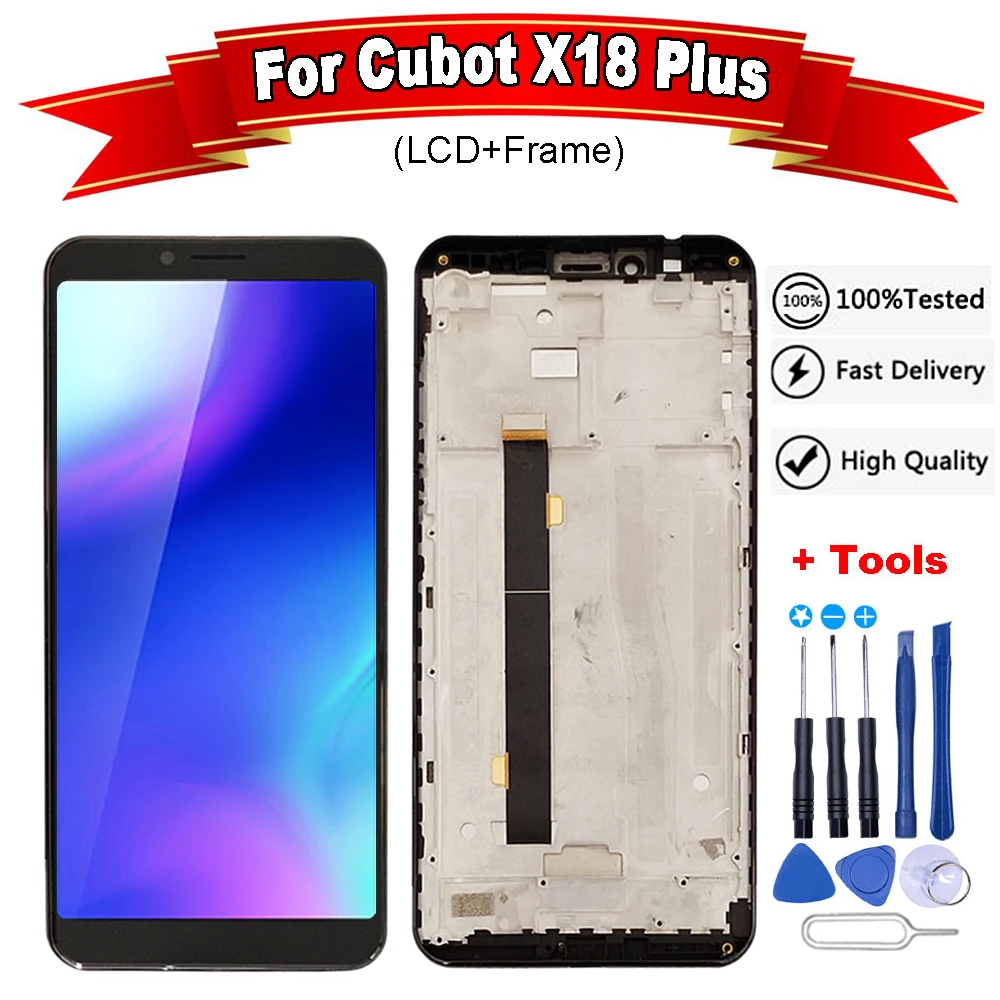Для Cubot X18 Plus ЖК-дисплей+ сенсорный экран панель дигитайзер Запасные части в сборе 5,99 дюймов 1080*2160+ Инструменты