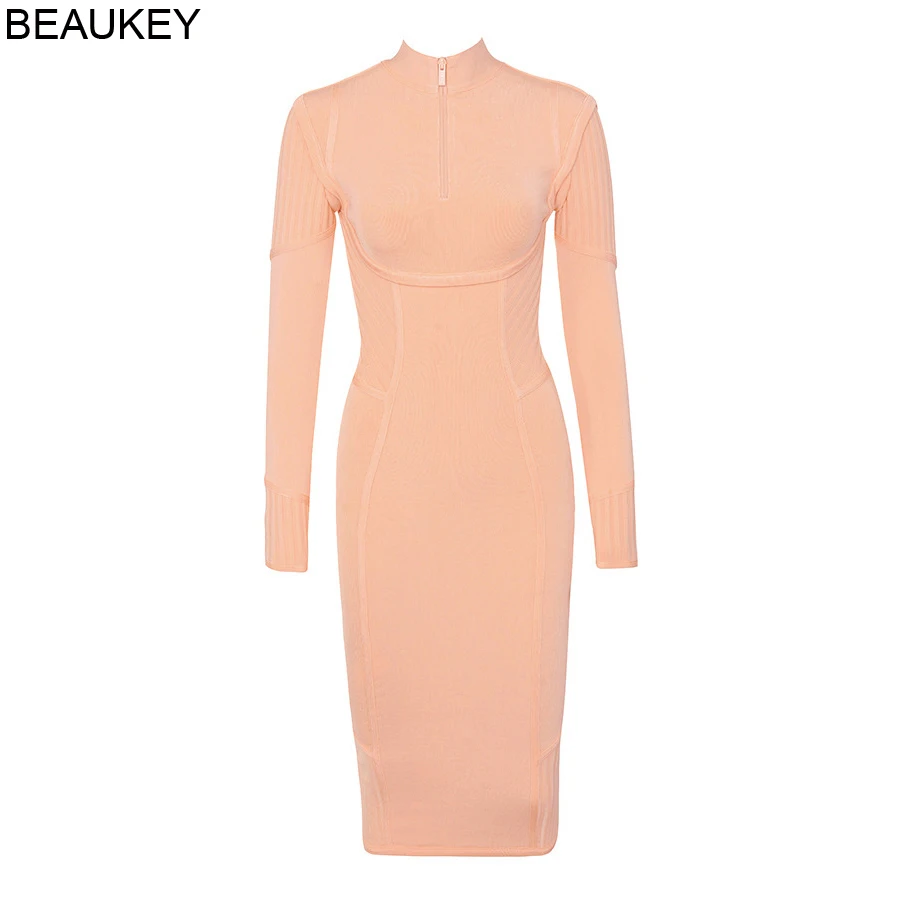 BEAUKEY 2019 новые весенние модные женские туфли длинный рукав Утягивающее бодикон
