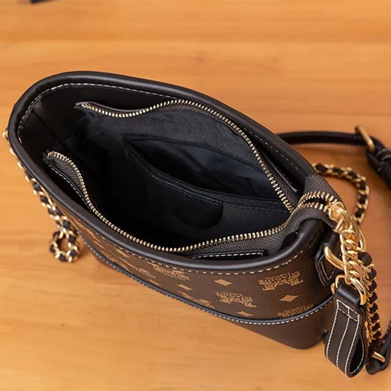 

2021 New Fashion Luxury Designer Printed Chain Bucket Bag High Quality Messenger Shoulder Bag Ladies Purses and Handbags Cc Gg