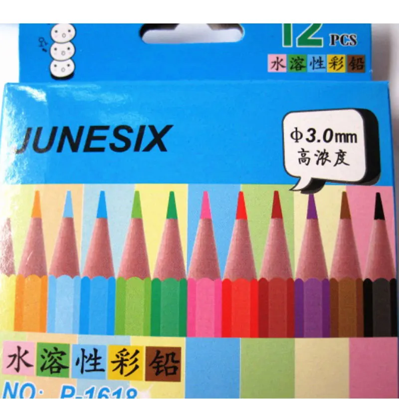 12 шт./компл. водорастворимый маркер карандаша Цветной карандаш перо Бумага