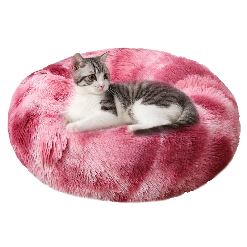 

Мягкая Плюшевая круглая кровать для домашних животных, 40 см