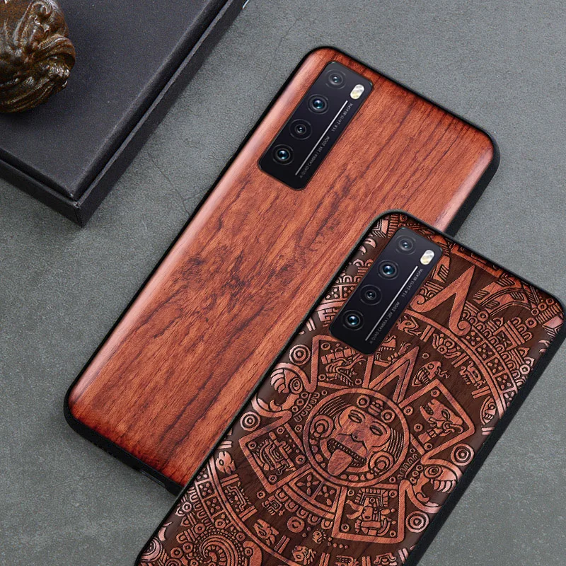 

Чехол для Huawei Nova 7 Boogic, оригинальный Деревянный чехол для Nova 7 SE, чехол для телефона из розового дерева для Huawei Nova 7 Pro Nova7