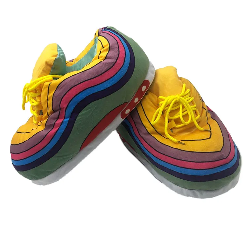 

Winter Ladies Warm Cotton Shoes EU One Size Unisex (36-43) Couple Sneakers Home Sofa Floor Bedroom Non-Slip Soft Slippers Men