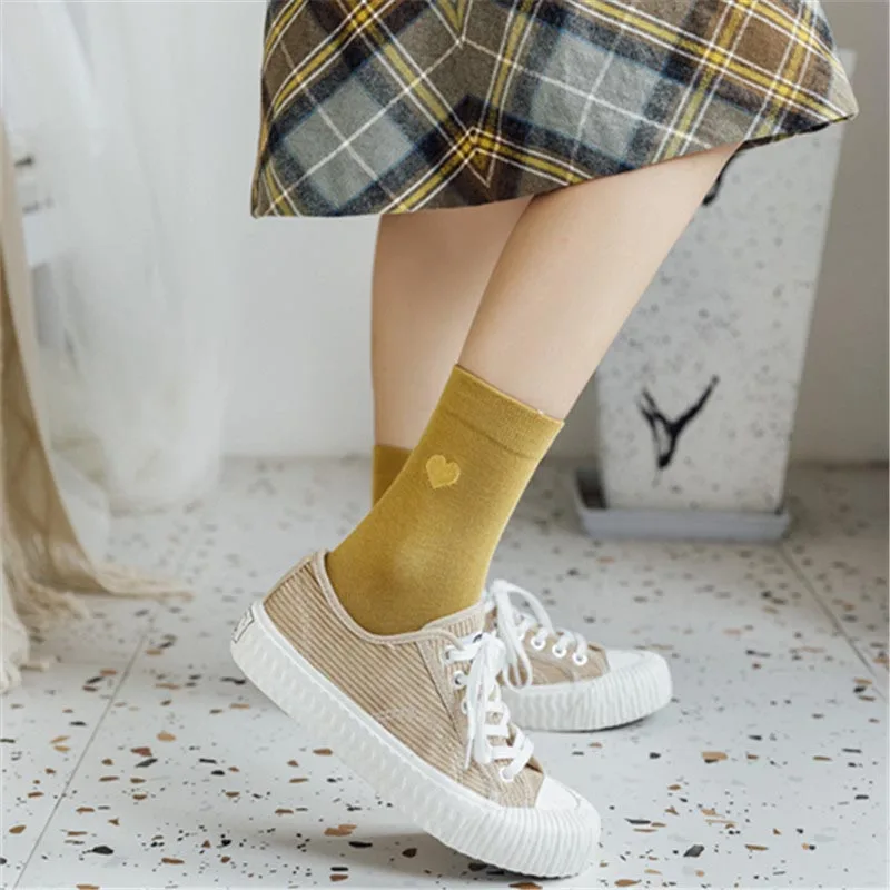 В стиле Харадзюку японский цвета: золотистый серебристый шелковые носки с