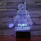 Акриловый светодиодный ночсветильник PUBG в стиле аниме 3D, игровой плеер Unknown's Battlegrounds для детской спальни, декоративная настольная лампа, подарок для детей