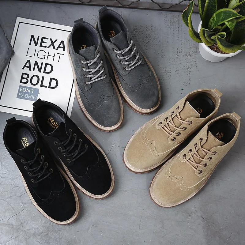 Мужская обувь кожаные сапоги Сапоги для верховой езды из флока оксфорды в стиле