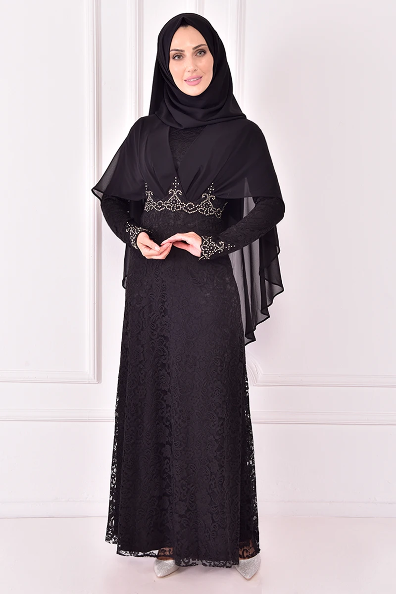

Lace Evening dresses Black ASM2229