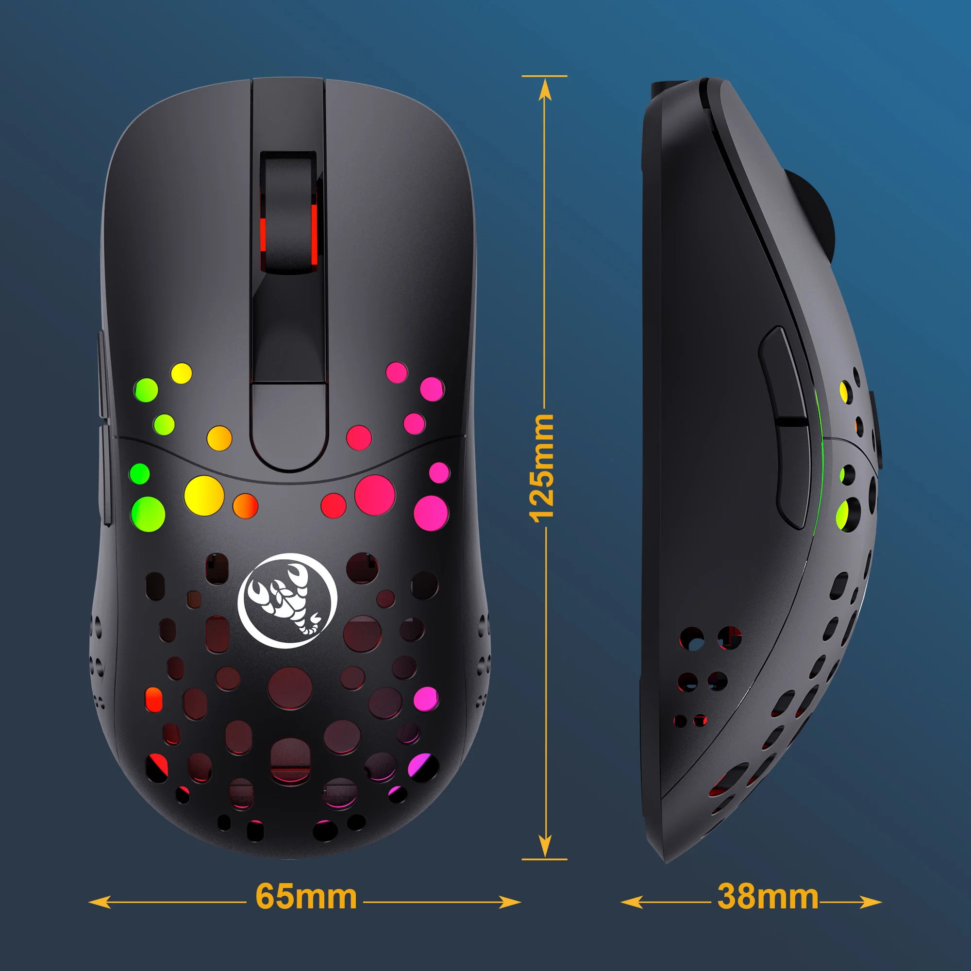 

RGB Macro Programmable 2.4G Wireless 10000 DPI Mouse Dual Mode Wired Gaming TYPE C Rechargeable Mice for PC Laptop Gamer