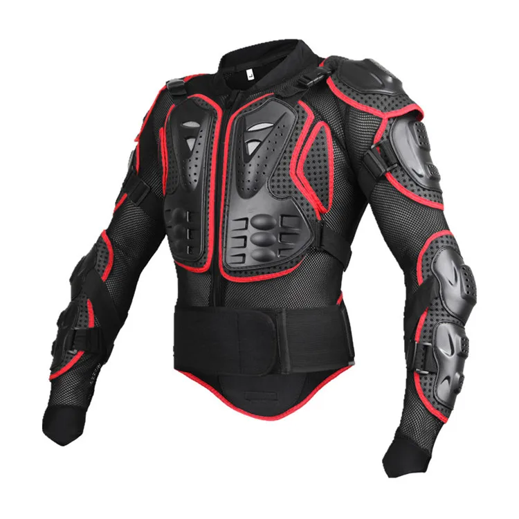 Red Jacket WOSAWE мотоциклетная куртка для мотогонок, куртка для мотокросса, защита всего тела, Защита позвоночника, груди, спины, бедер, защита для сноуборда, лыжного катания, спорта - Цвет: Red Jacket