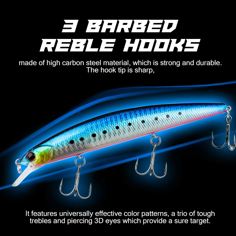 8 когтей BZY21 плавающая жесткая рыболовная приманка в форме гольяна 14 см 19 г