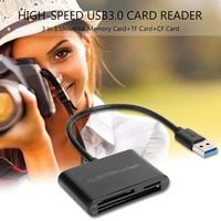 high speed mini usb3 0 card reader supporting hot swap security reliable 3 in 1 universal memory card and tf card and cf card