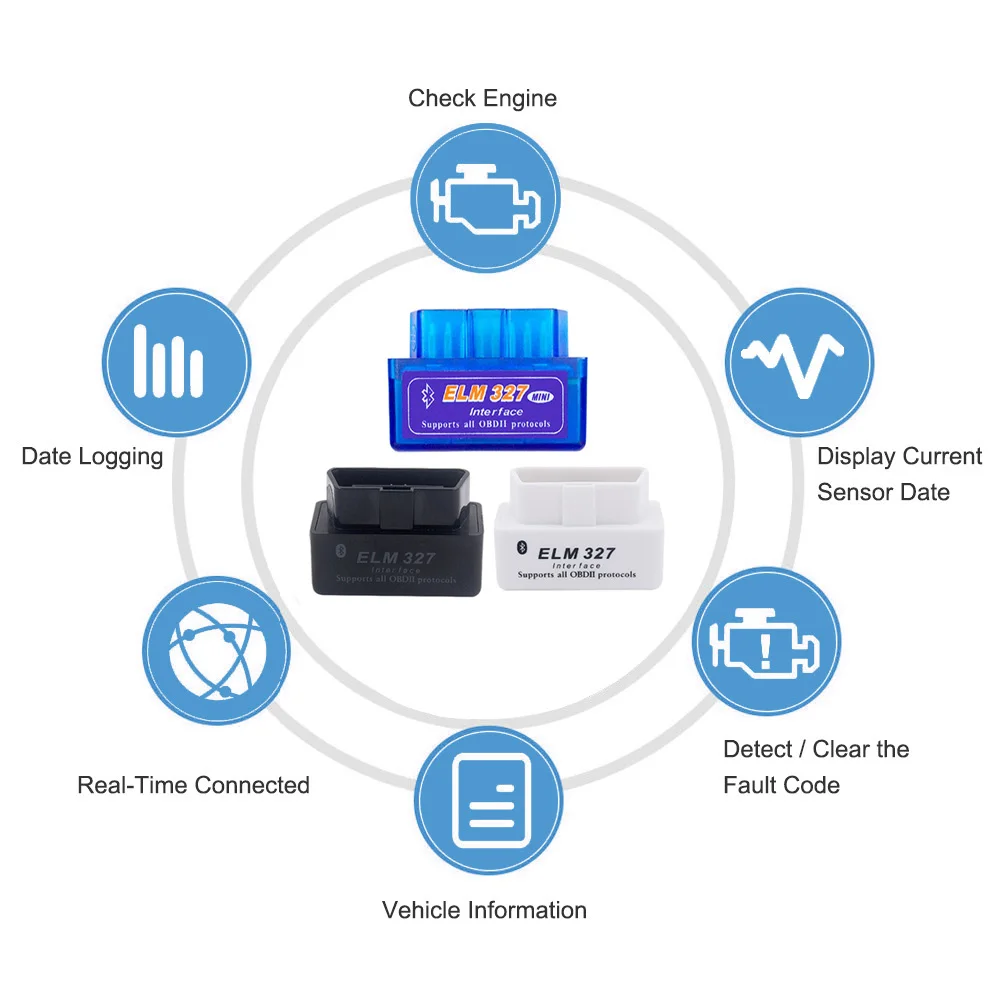 Автомобильный сканер OBD2 V2.1 ELM327 адаптер Bluetooth OBDII для диагностики инструмент Nissan