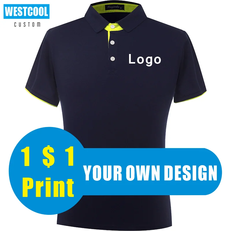 Рубашка поло с изготовленным на заказ логосом вышивка коротким рукавом Мужские