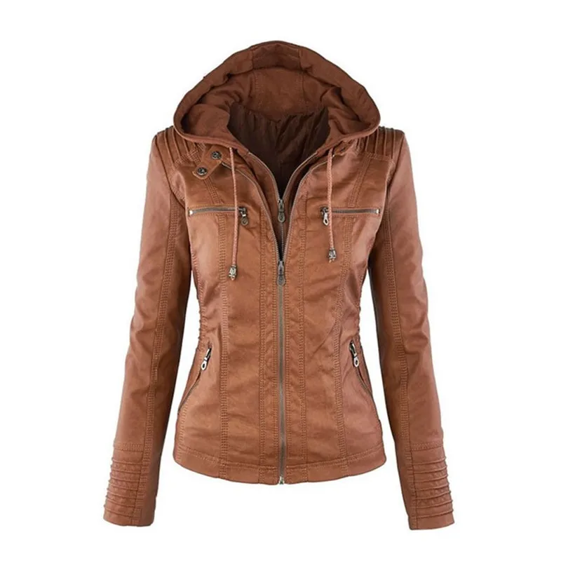 Осенне зимняя женская куртка из искусственной кожи большие размеры 7XL