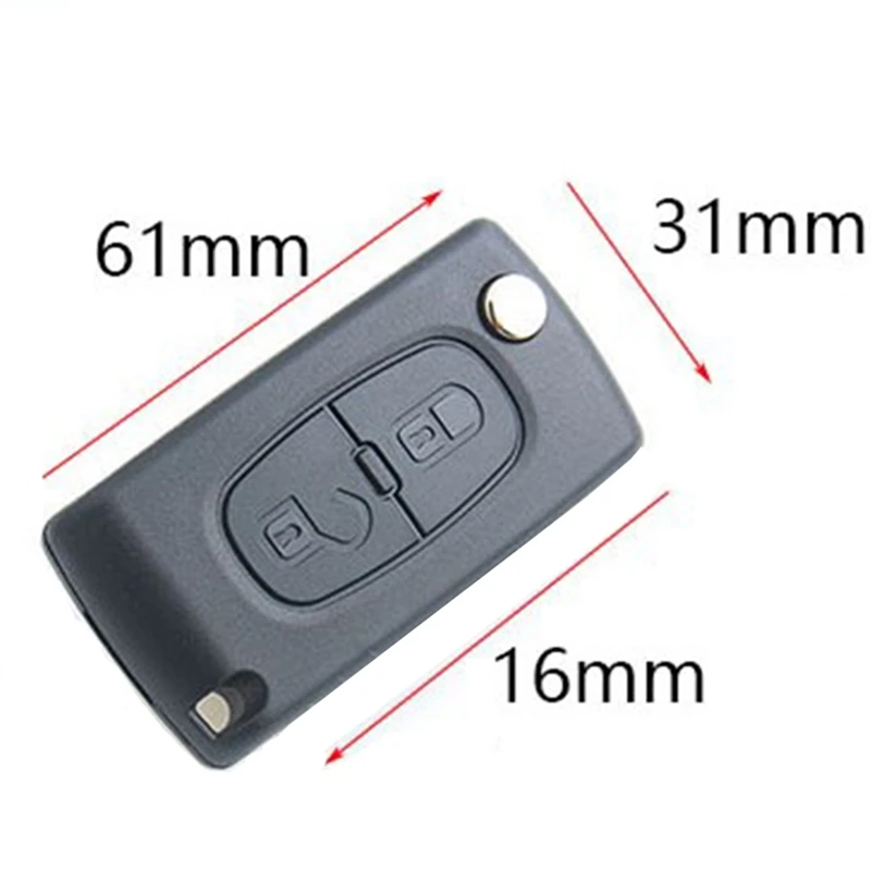 Car Key Cover Remote Control Flip With Two Buttons Shell Fob For Peugeot 308 207 307 3008 5008 807 Citroen C2 C3 C4 C5 | Автомобили и