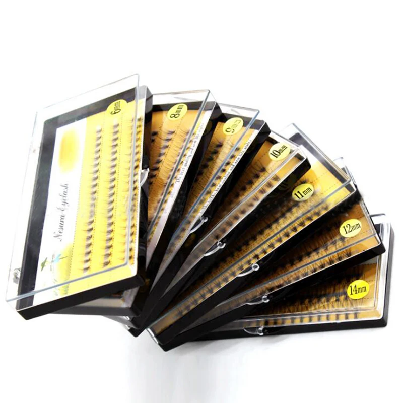 60 шт. индивидуальные натуральные Мягкие Накладные ресницы для наращивания 3D