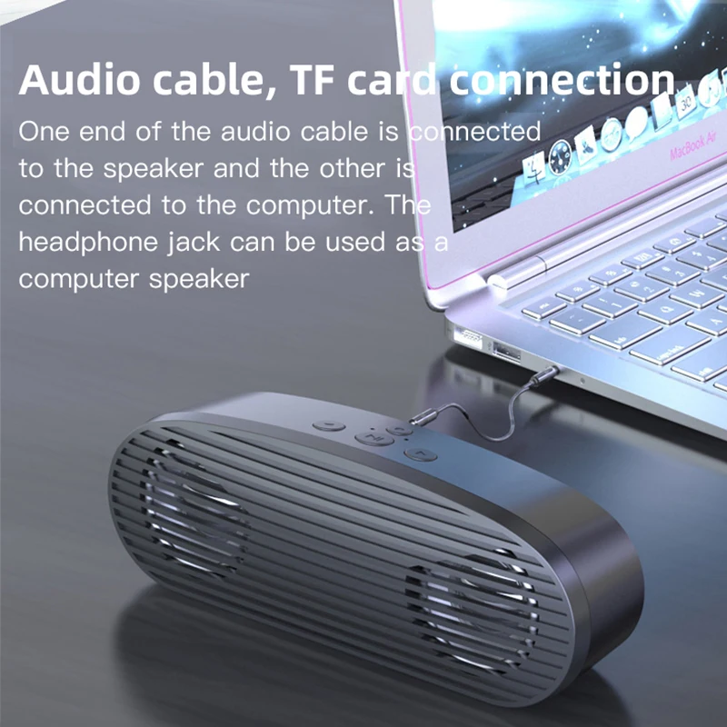 

YABA Bluetooth Speaker TWS Wireless Interconnection caixa de som PC Stereo Surround Column support FM /Aux/ TF Card/Handsfree