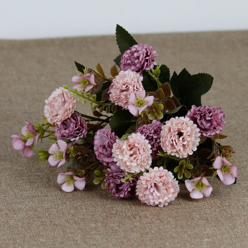 

Simulation Carnation 5 Forks One Bouquets Artificial Flower Home Living Room Wedding Arrangements Home Decoration Fake Flowers