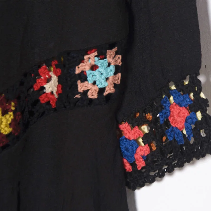 Женское богемное платье с вырезами вязанные крючком цветы бикини блузка 2020