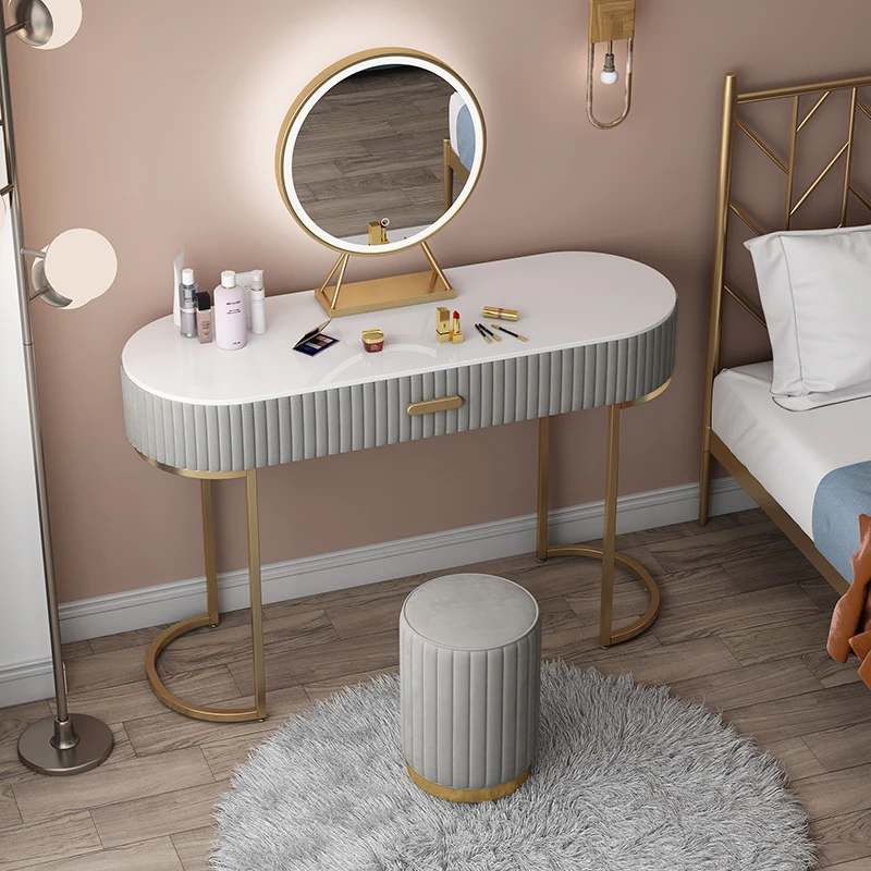 

Nordic Marble Dresser Bedroom Modern Simple Small Family Light Luxury Princess Makeup Table Home Bedroom Furniture Modern