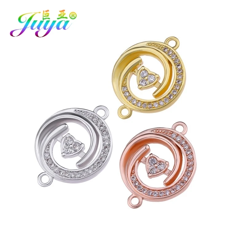 Juya DIY фурнитура для изготовления ювелирных изделий 2 петли Креативные Круглые