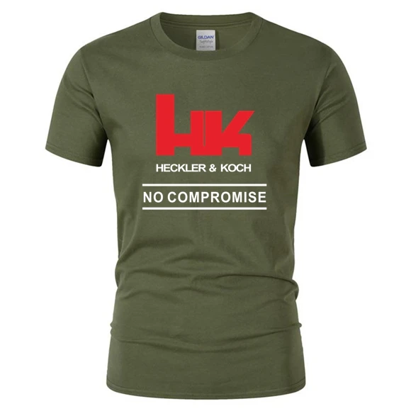 2020 HK Logo Heckler Koch Firearms No Compromise Man TShirt Short Sleeve Men's Tees T Shirt Men Neck Women T-Shirts XS-XXXL HH | Мужская