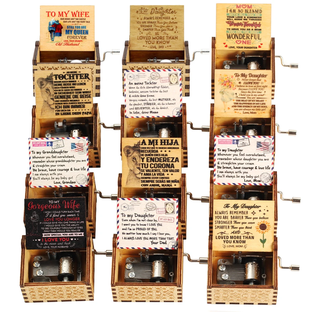 Новинка античная деревянная музыкальная шкатулка ручной работы Парк Юрского