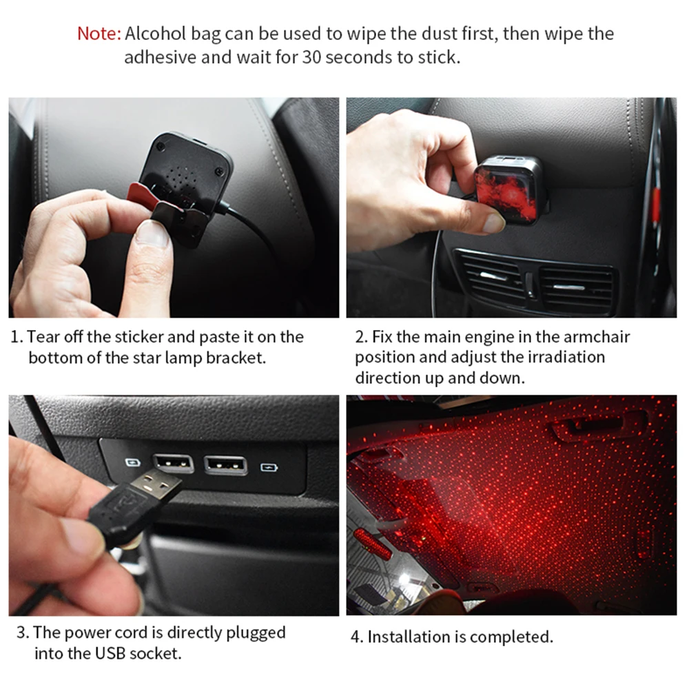 Вращающаяся Звездная атмосферная лампа звездное небо светильник декоративная