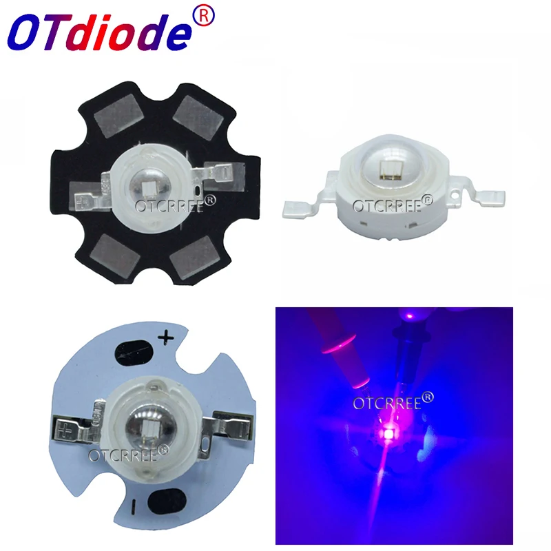 

5PCS UV LED for Nail Dryer GEL High Power Beads 3W Light Emitting Diode Lamp Diodo 3-Watt Purple 395nm Ultra-violet
