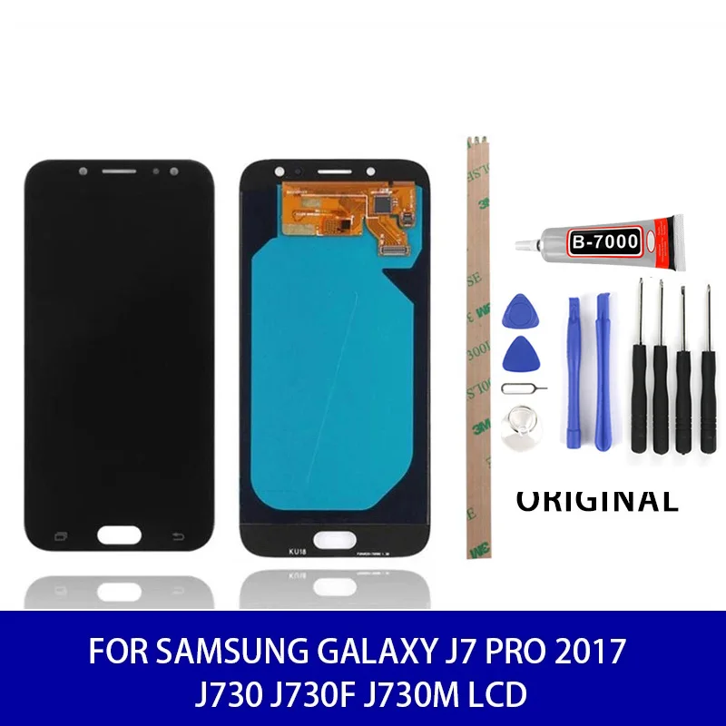 Оригинальный супер AMOLED 5. 5 &quotЖК-дисплей для samsung Galaxy J7 PRO 2017 J730 J730F J730M ЖК-дисплей