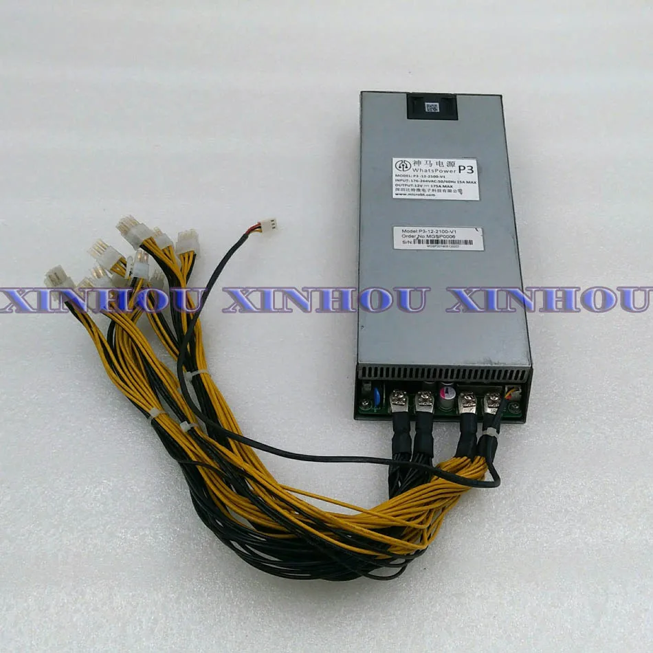 Б/у автомобильный Майнер Whatspower P3 2100 Вт 12 В 175A подходит для Whatsminer M1 M3 antminer S9 L3 + D3 X3 A3