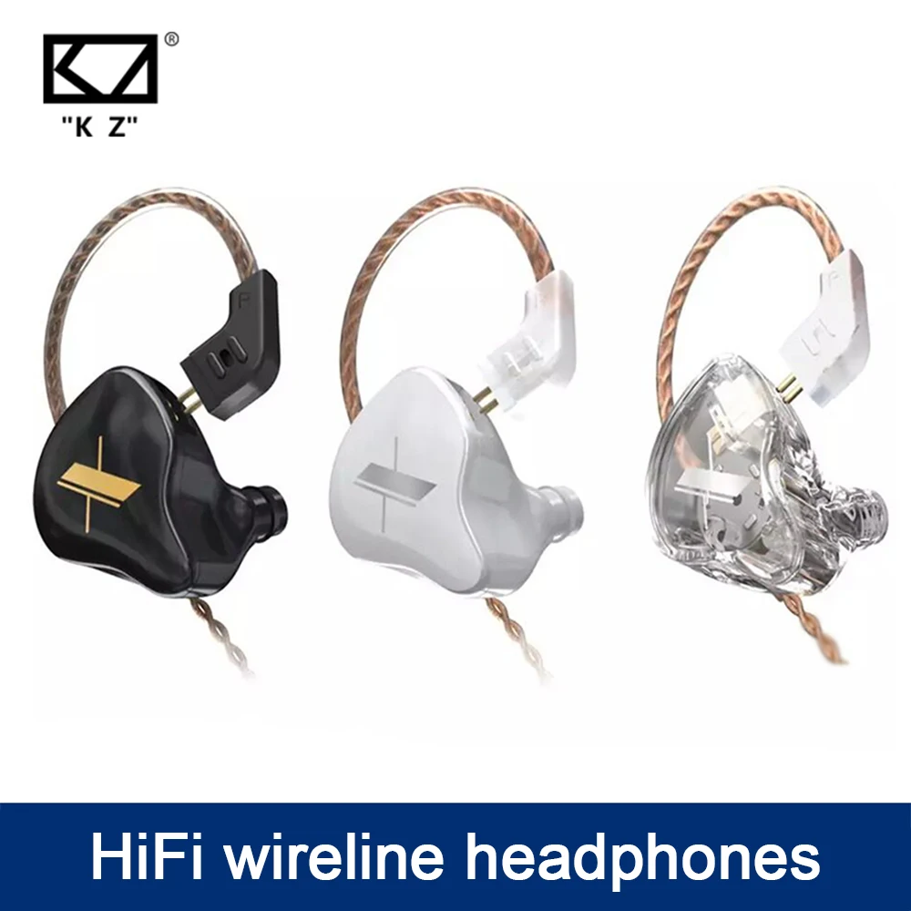 

Наушники KZ EDX, динамические наушники HIFI с басами, наушники-вкладыши с монитором, Спортивная гарнитура с шумоподавлением, черная, без микрофо...