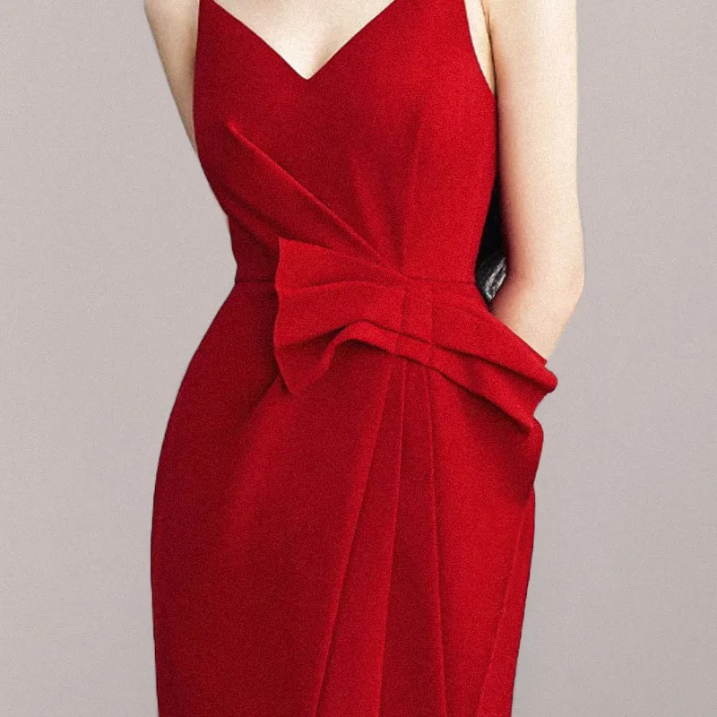 Женское Плиссированное Платье-миди Max Spri красное вечерние тное вечернее платье с