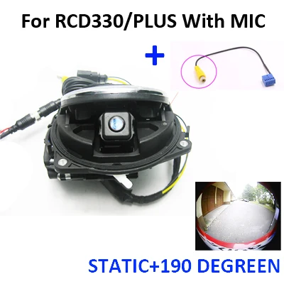 Смарт-камера заднего вида с логотипом для VW Golf/SPOTSOAN/Passat CC B6/Magotan CVBS RGB RCD510 RNS510 RNS315 RCD330 - Название цвета: RCD330 190de