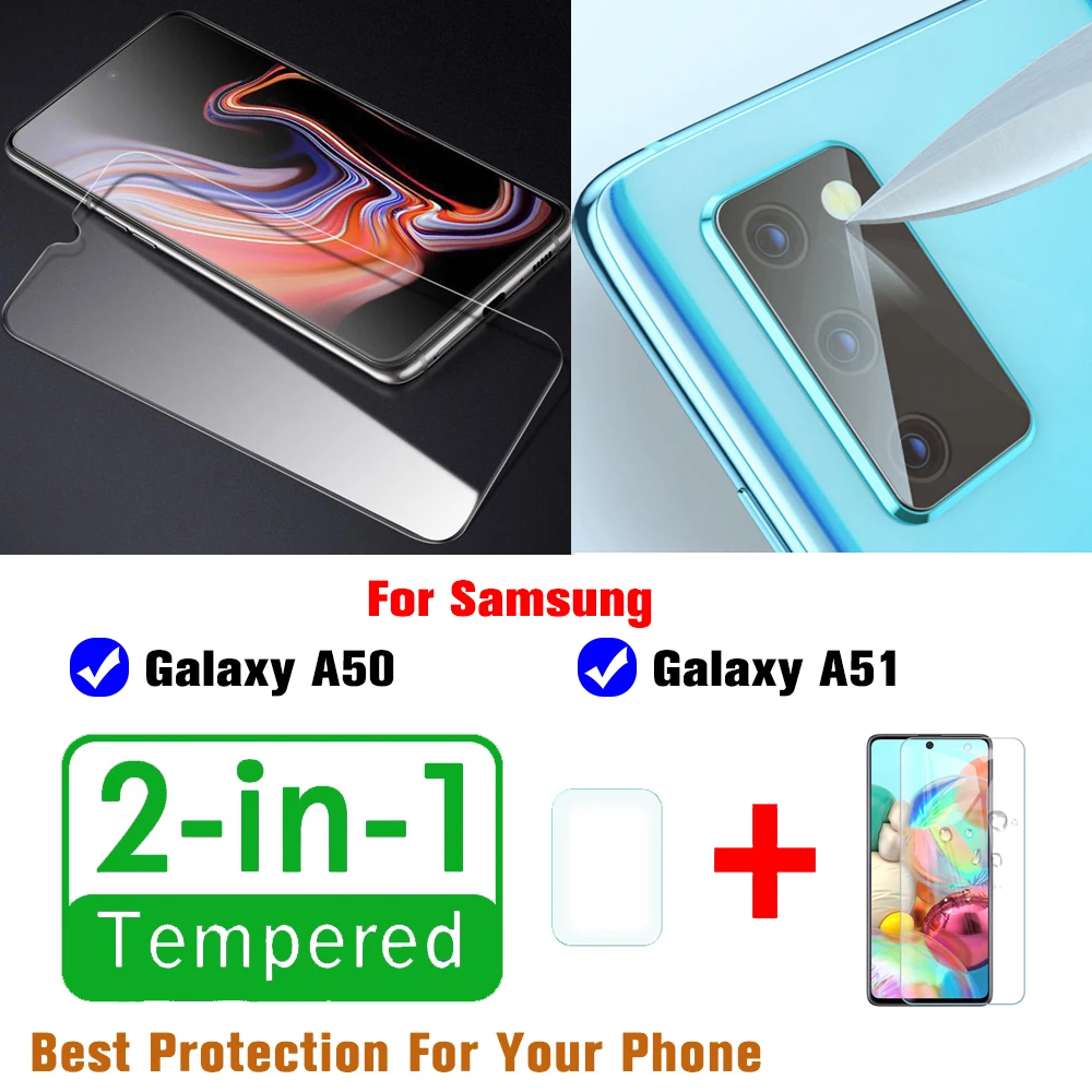 2in1 for samsung a50 case a51 protective on galaxy 51a 50a a 50 51 cases bumper phone protector cover with camera lens |