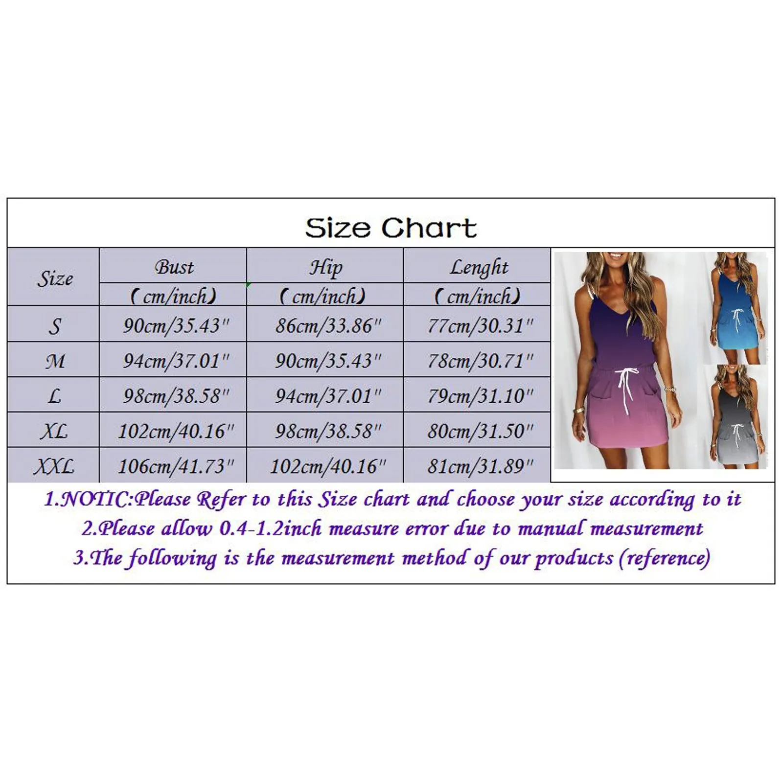 

Ladies Dresses Fashion V-neck Gradient Drawstring Vestidos Pocket Suspender Robe Women Casual Summer Dress Beach Mini Sundress