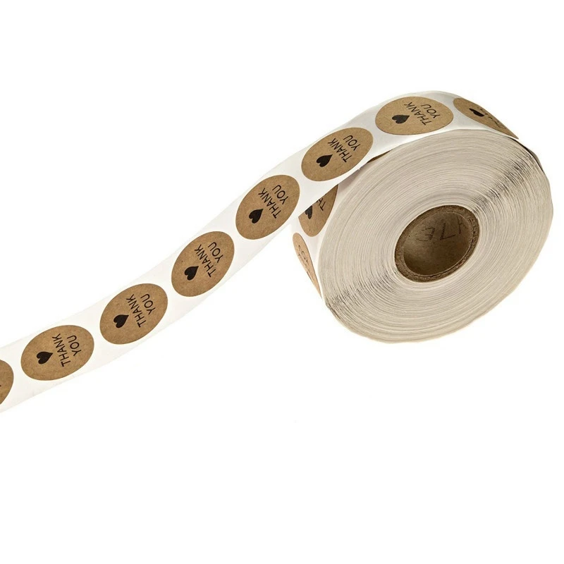 Круглые Крафт Свадебные благодарения Декор наклейки студенческие Спасибо