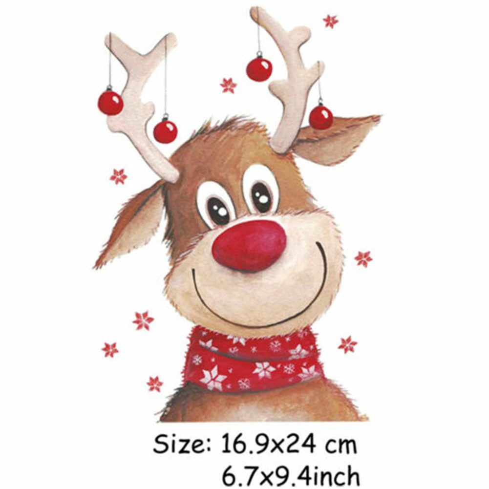 Наклейка простые в использовании рождественские аксессуары с оленем Детская