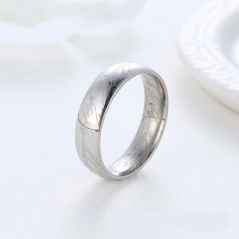 Оптовая продажа Женское и мужское кольцо из титановой стали модное круглое со