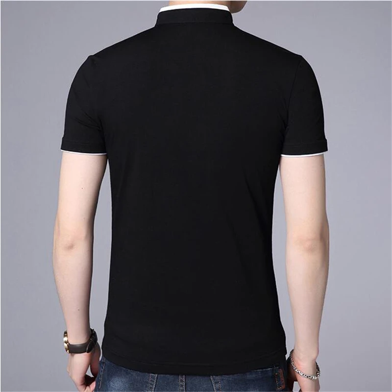 

Shirt Men Casual Cotton Solid ColorMen's Breathable Tee Shirt Golf Tennis Brand Clothes Plus