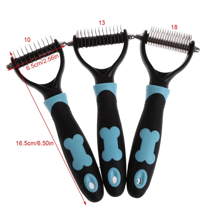 

Dog Pet Brush Dematting Grooming Deshedding Tool Trimmer Comb Rake 10/13/18 Blades
