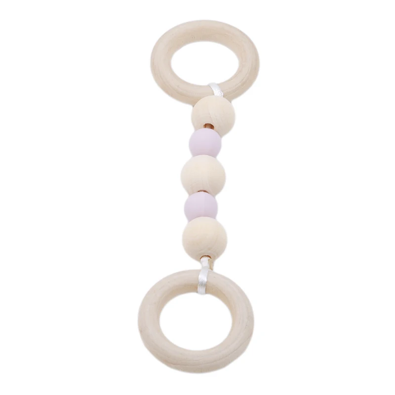 

Baby Teething Bracelet Safty Original Wood Beads Nursing Beech Chewable Teether For Mother And Baby BPA Free Safe