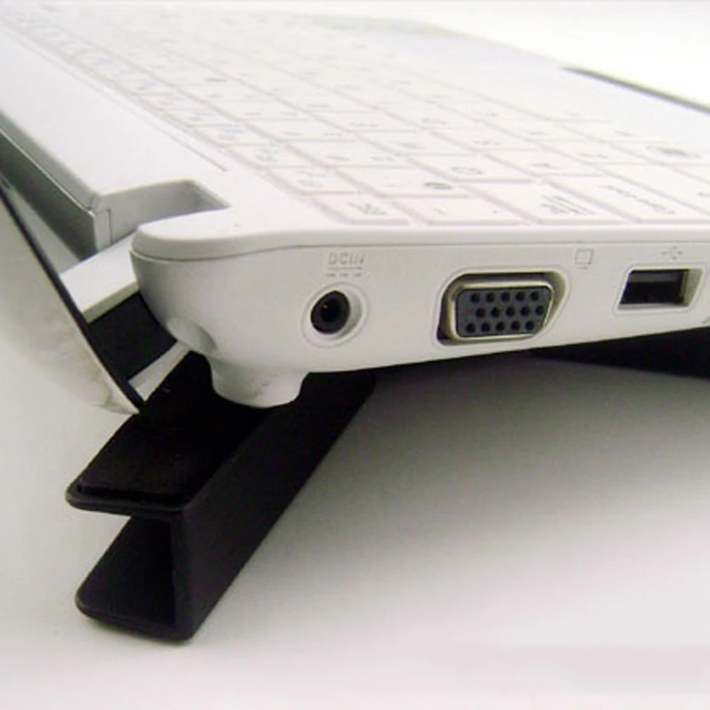 Laptop Desk Support Dual Cooling Fan Notebook Computer Stand Foldable USB Rack Holder Black
