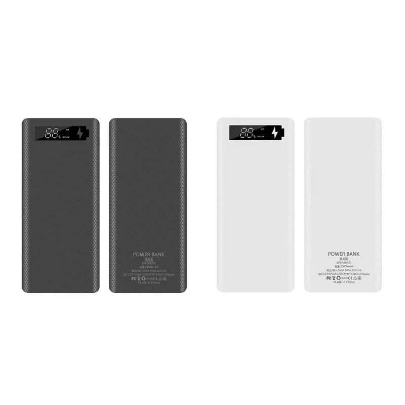 QC3.0 PD LCD Display DIY 8x18650 Battery Case Power Bank Shell Portable External Box without Powerbank Protector E56B | Электроника