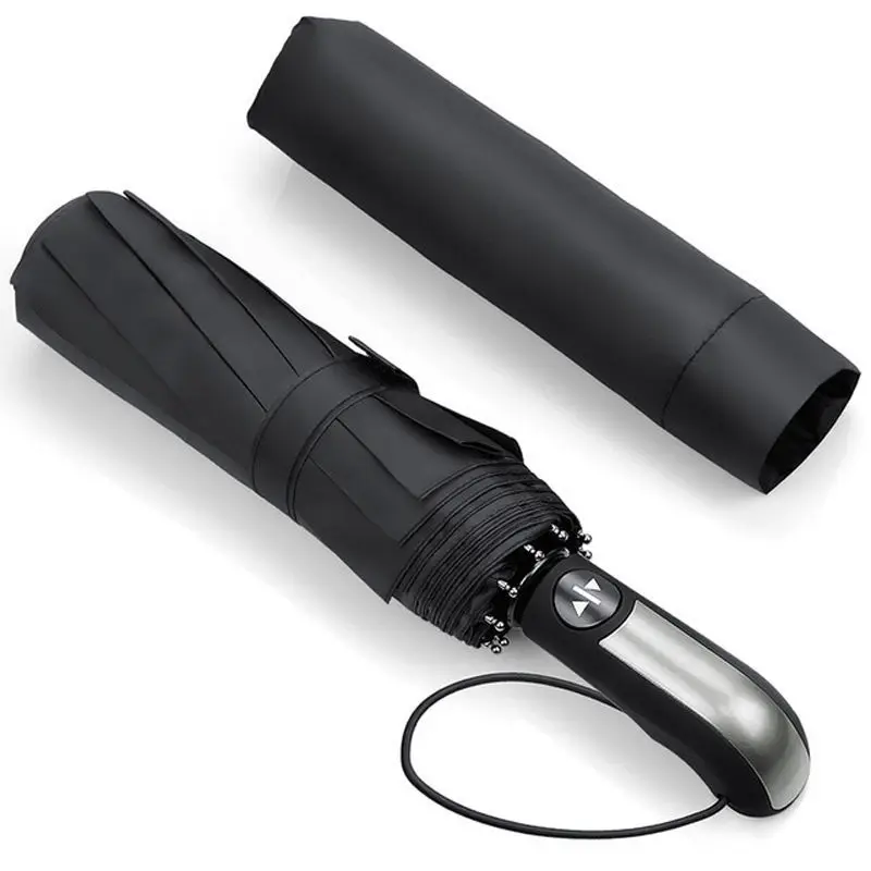 

Full-automatic Folding Men's And Women's Extra Windproof Triple Fold Parasol Students' Dual-purpose For Sunshine And Rain