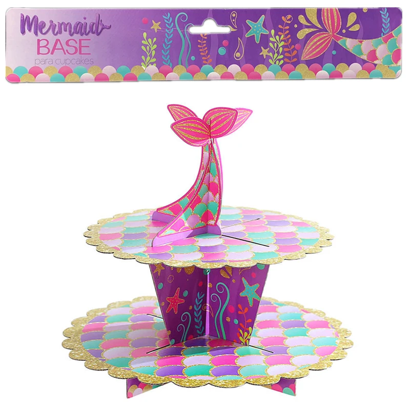 Держатель для кексов Omilut дня рождения украшение торта в виде русалки будущей