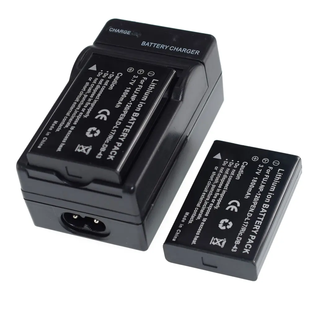 2x NP-120 NP120 FNP120 DL17 D-Li7 DB-43 BP-1500s Батарея + AC настенное Зарядное устройство